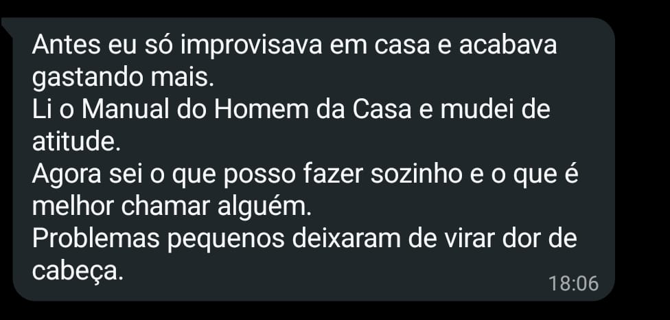 Depoimento de leitor que passou a resolver tarefas de casa sem improvisar
